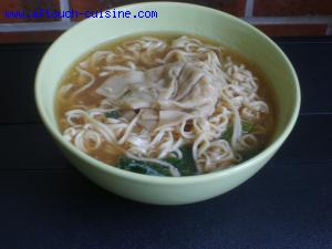 Soupe chinoise aux ravioles recette, aftouch-cuisine