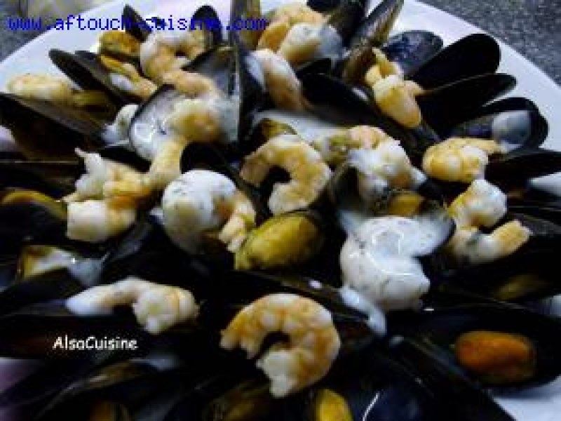 Recette Moules de cordes, crevettes ail et persil - Chef Patrick Asfaux