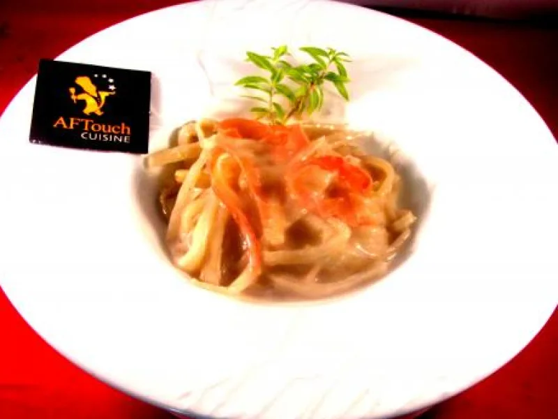 Recette Tagliatelles de blettes en crème de parmesan - Chef Patrick Asfaux