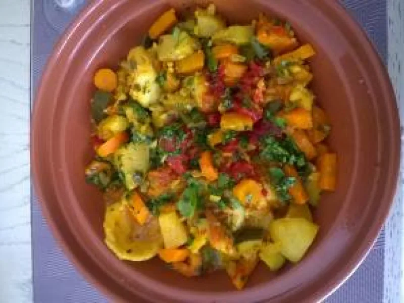 Recette Tagine de lotte épicée aux légumes - Chef Patrick Asfaux