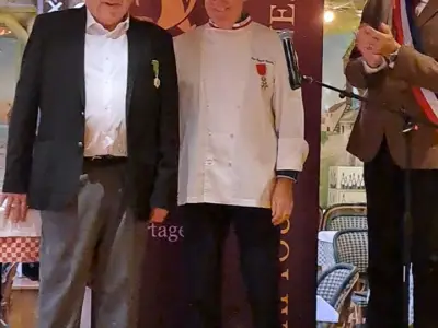 Patrick Asfaux honored with the Knight of the Order of french Agricultural Merit Medal.