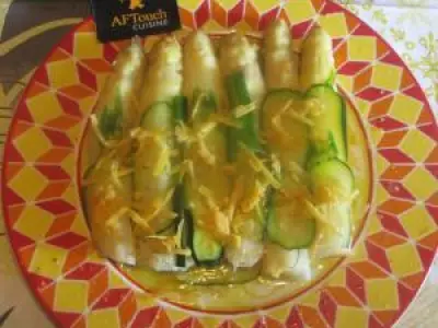 Recette Asperges blanches zestées pomelos