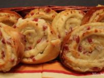 Recette Brioche salée au fromage lardons et sauce bechamel