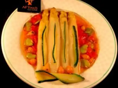 Recette Belles asperges blanches acidulé provençal