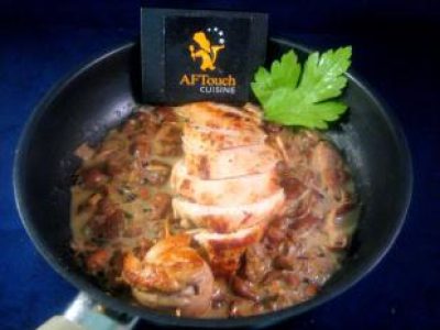 Recette Blanc de volaille fermière aux mousserons