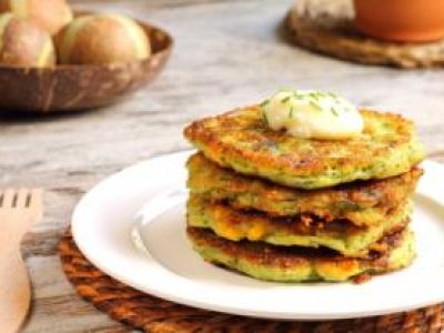 Recette Blinis de courgettes sauce au saint moret