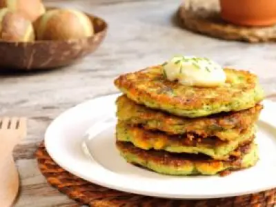 Recette Blinis de courgettes sauce au saint moret