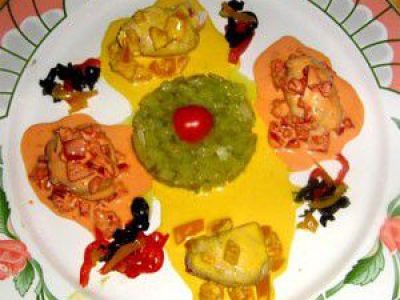 Recette Bouchons de poulet en double poivronnade