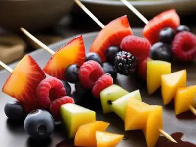 Recette Brochettes de fruits à la plancha