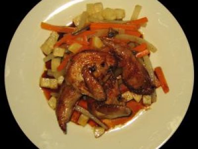 Recette Cailles laquées