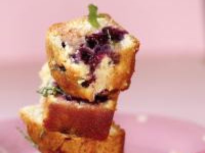 Recette Cake aux myrtilles, menthe et citron