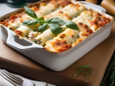 Recette Cannelloni au poulet gratinés