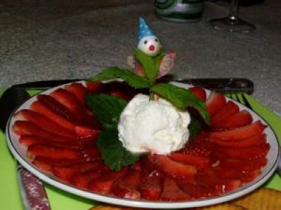 Recette Carpaccio de fraises glace au nougat