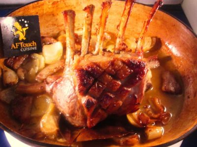 Recette Carré d'agneau de pré-salé rôti jus d'herbes