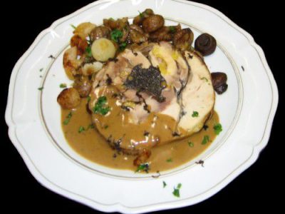 Recette Chapon truffé aux marrons