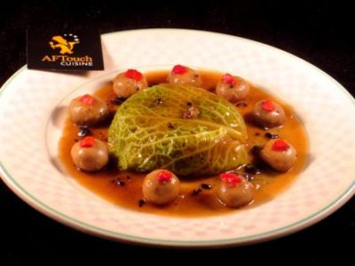 Recette Chartreuse de Faisane foie gras et petits Paris