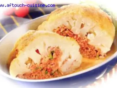 Recette Chou-fleur farci de boeuf