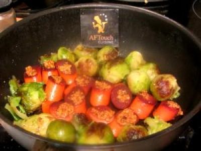 Recette Choux de bruxelles et bouchons de francfort a la dijonnaise