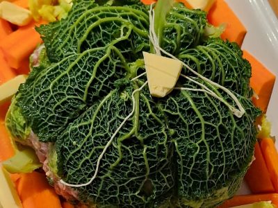 Recette Chou farci au four