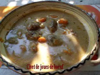 Recette Civet de joue de boeuf