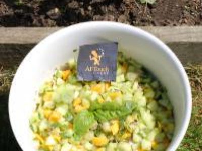 Recette Concombre à la mangue et au basilic