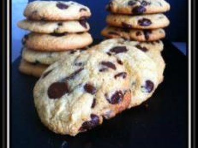 Recette Cookies aux amandes et pepites de chocolat...