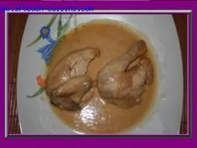 Recette Coquelet farci aux fraises sauce curry