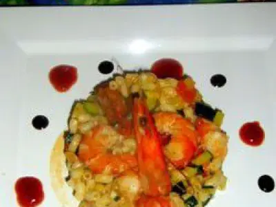 Recette Coquillettes gourmandes aux gambas