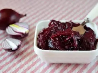 Recette Côte de porc aux oignons rouges