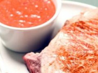 Recette Côte de veau à la crème de poivron