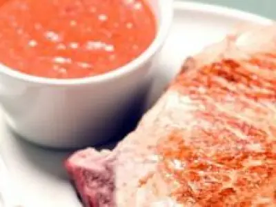 Recette Côte de veau à la crème de poivron