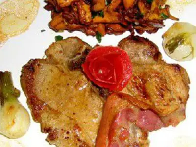 Recette Côte de veau aux girolles