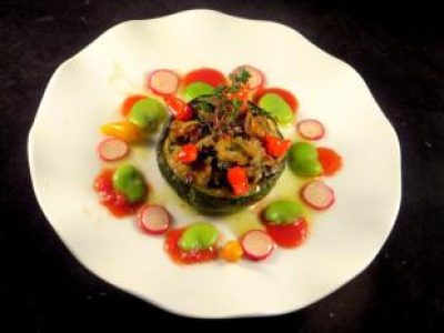 Recette Courgette ronde aux cagouilles et aillets