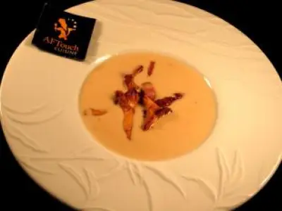 Recette Crème de Soissons, foie de lotte et girolles