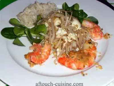 Recette Crevettes tiger au curry