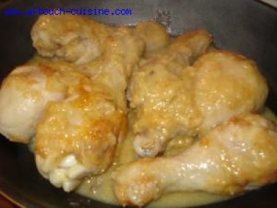 Recette Cuisses de poulet en sauce de vin blanc