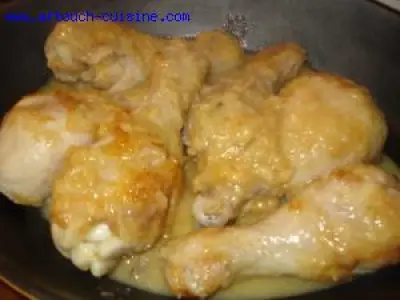 Recette Cuisses de poulet en sauce de vin blanc