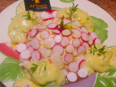 Recette Dôme gourmand de radis noirs et roses du jardin