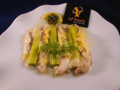 Recette Dos de cabillaud de ligne juste poché et jeunes poireaux primeurs