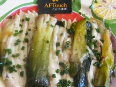 Recette Effeuillée de raie et jeunes poireaux primeurs