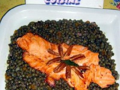 Recette Escalopes de saumon aux lentilles