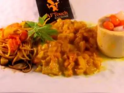 Recette Etuvée de pieds de veau crème de curcuma