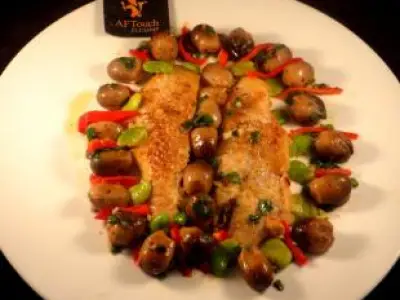 Recette Filets de st pierre rotis et champignons de paille