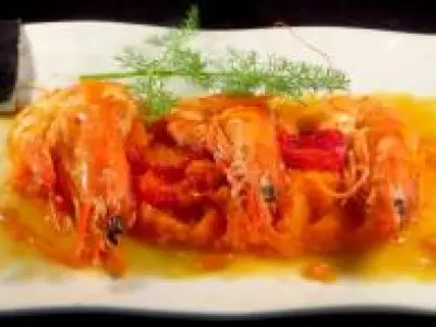 Recette Gambas aux oranges