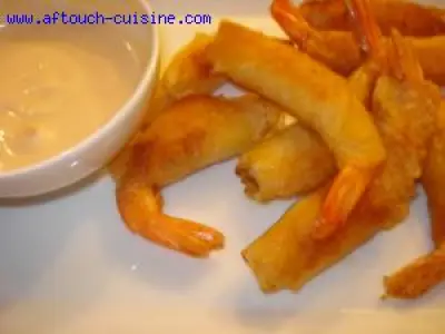 Recette Gambas en feuilles de brick