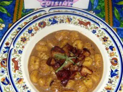 Recette Gnocchi au coulis de craterelles