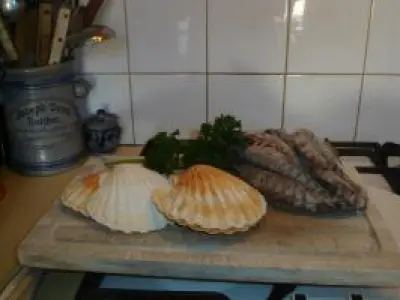 Recette Gratin de St Jacques et gambas