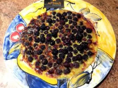 Recette Gratin de mûres sauvages,cédrat et poudre de noisettes.