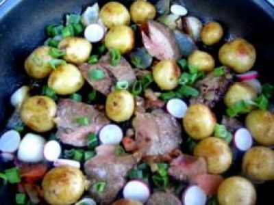 Recette Grenailles de noirmoutier et foies de lapin