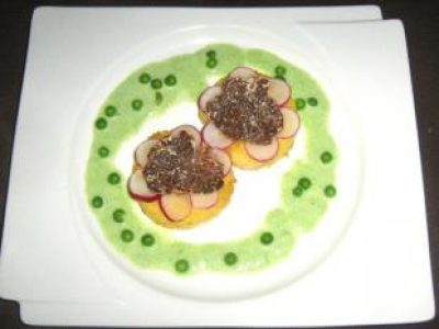 Recette Polenta et lames de Bianchetti